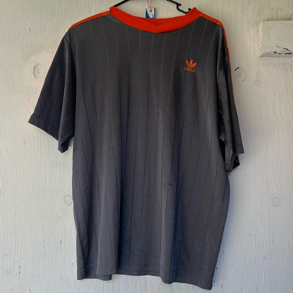 Adidas Vintage late 90s Orange & Grey shirt